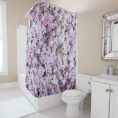 Paarse bloem, zomerse frisheid achtergrond. douchegordijn (In situ)