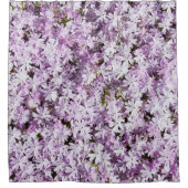 Paarse bloem, zomerse frisheid achtergrond. douchegordijn (Voorkant)