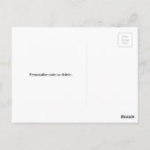 Paarse Bloem zwart-witte strips Briefkaart (Achterkant)