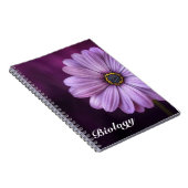 Paarse Bloemblaadje Bloem Notitieboek (Rechterzijde)