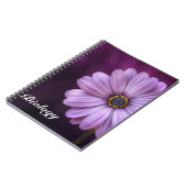 Paarse Bloemblaadje Bloem Notitieboek (Linkerzijde)