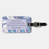 Paarse bloemblaadjes Bagagelabel (Voorkant horizontaal)