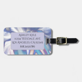 Paarse bloemblaadjes Bagagelabel