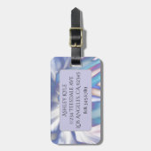 Paarse bloemblaadjes Bagagelabel (Voorkant verticaal)