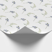  Paarse bloemblaadjes Boho Cadeaupapier (Hoek)