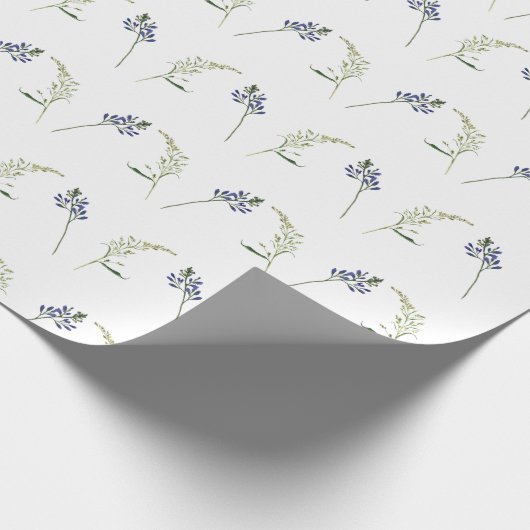 Paarse bloemblaadjes Boho Cadeaupapier (Hoek)