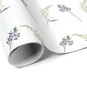  Paarse bloemblaadjes Boho Cadeaupapier (Rol Hoek)