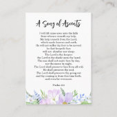 Paarse bloemblaadjes in liefdevolle herinnering Ge Visitekaartje (Achterkant)