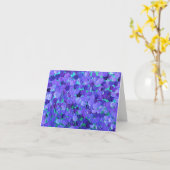 Paarse Bloemblaadjes Kaart (Gele Bloem)