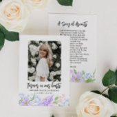 Paarse bloemblaadjes voor altijd in ons hart Kaart Visitekaartje