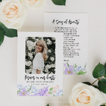 Paarse bloemblaadjes voor altijd in ons hart Kaart