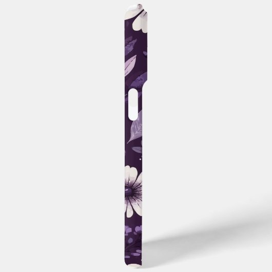 Paarse bloemblaadjespatroon Case-Mate iPhone case (Achterkant / Rechts)