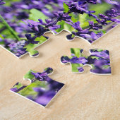 Paarse Bloemcollage Legpuzzel (Zijkant)
