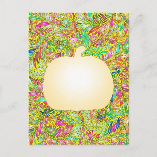 Paarse bloemdecoratie briefkaart (Voorkant)