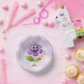 Paarse bloemdocument kom (Feest)