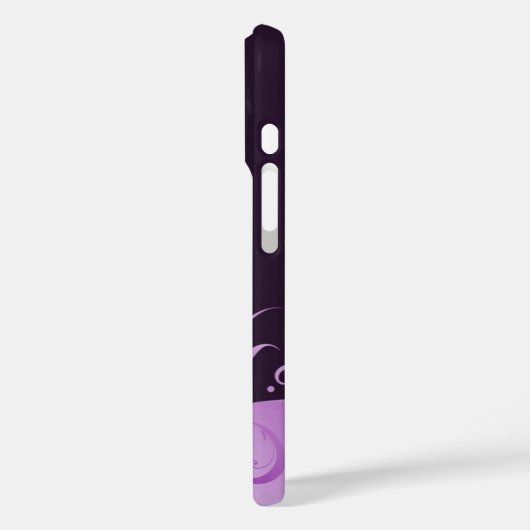 Paarse bloemdraai Case-Mate iPhone case (Achterkant / Links)