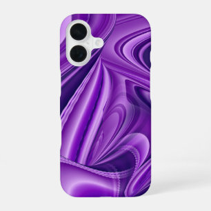 Paarse bloemdromen iPhone 16 hoesje