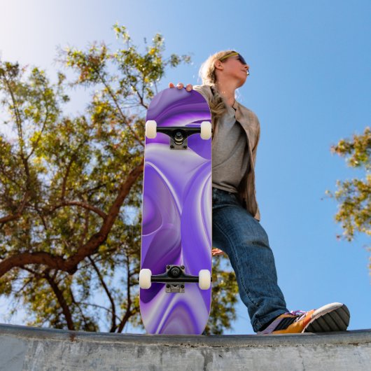 Paarse bloemdromen persoonlijk skateboard (Buiten 1)
