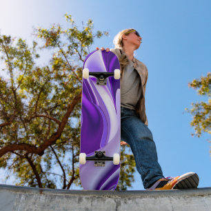 Paarse bloemdromen persoonlijk skateboard