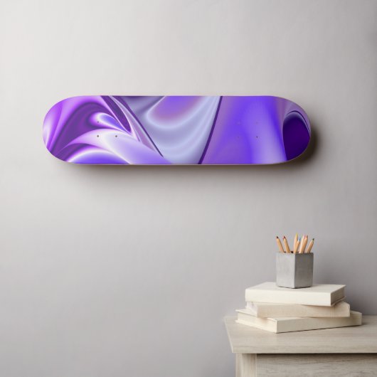 Paarse bloemdromen persoonlijk skateboard (Muurkunst (Horizontaal))