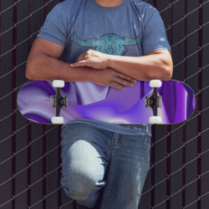 Paarse bloemdromen persoonlijk skateboard