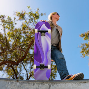 Paarse bloemdromen persoonlijk skateboard