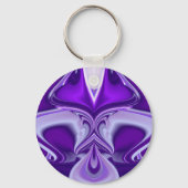 Paarse bloemdromen sleutelhanger (Voorkant)