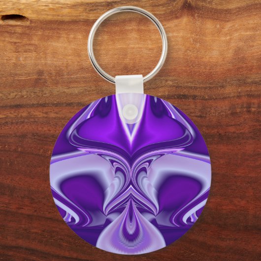 Paarse bloemdromen sleutelhanger (Voorkant)