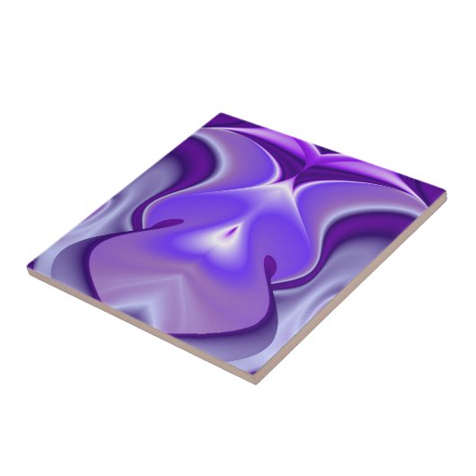 Paarse bloemdromen tegeltje (Zijkant)