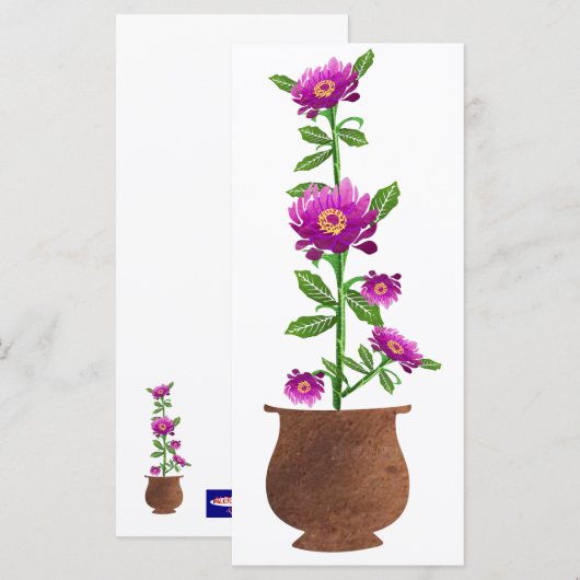 Paarse Bloemen (Voorkant / Achterkant)