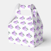 Paarse bloemen 21e verjaardag bedankdoosjes (Achterkant)