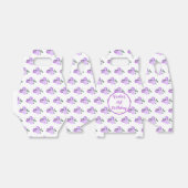 Paarse bloemen 21e verjaardag bedankdoosjes (Uitgevouwen)