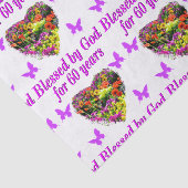 PAARSE BLOEMEN 60E VERJAARDAG ONTWERP TISSUEPAPIER (Detail)