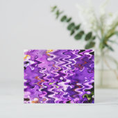 PAARSE BLOEMEN ABSTRACT BRIEFKAART (Staand voorkant)