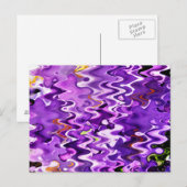 PAARSE BLOEMEN ABSTRACT BRIEFKAART (Voorkant / Achterkant)