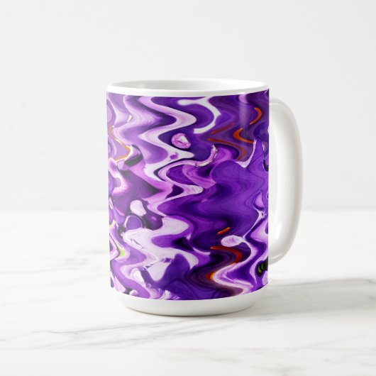 PAARSE BLOEMEN ABSTRACT KOFFIEMOK (Voorkant rechts)