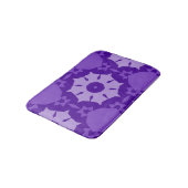 Paarse bloemen abstract Patroon Badmat (Gekanteld)