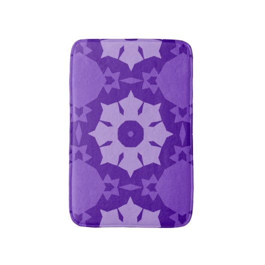 Paarse bloemen abstract Patroon Badmat (Voorkant Verticaal)