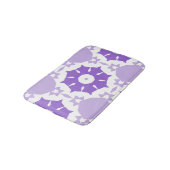 Paarse bloemen abstract Patroon Badmat (Gekanteld)