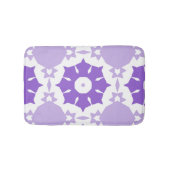 Paarse bloemen abstract Patroon Badmat (Voorkant)