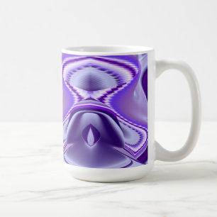 Paarse bloemen, Abstracte fantastische regenboogAr Koffiemok