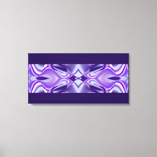 Paarse bloemen, Abstracte Fantastische regenboogku Canvas Afdruk
