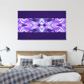 Paarse bloemen, Abstracte Fantastische regenboogku Canvas Afdruk (Insitu (Slaapkamer))