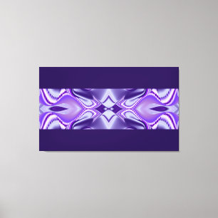 Paarse bloemen, Abstracte Fantastische regenboogku Canvas Afdruk