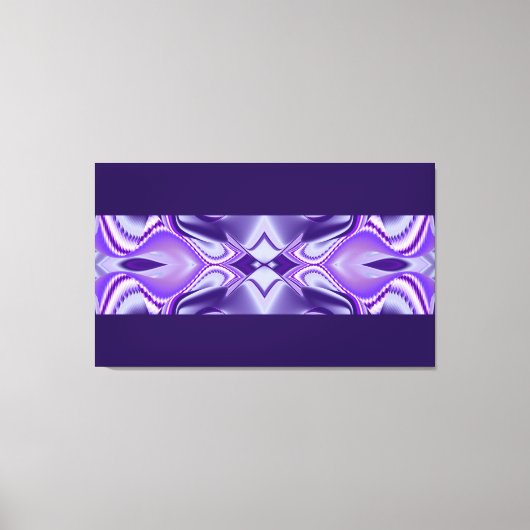 Paarse bloemen, Abstracte Fantastische regenboogku Canvas Afdruk (Voorkant)