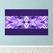 Paarse bloemen, Abstracte Fantastische regenboogku Canvas Afdruk (Insitu (Houten vloer))