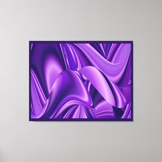 Paarse bloemen, Abstracte Fantastische regenboogku Canvas Afdruk (Voorkant)