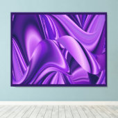 Paarse bloemen, Abstracte Fantastische regenboogku Canvas Afdruk (Insitu (Houten vloer))