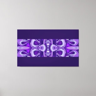 Paarse bloemen, Abstracte Fantastische regenboogku Canvas Afdruk