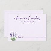 Paarse bloemen advies voor het Afstuderen Afstuder Informatiekaartje (Voorkant / Achterkant)